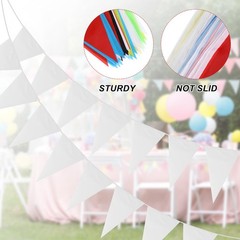 Pennant Banner Flags 100ft, 60 Pcs String Hanging Triangle Bunting DIY Flags …