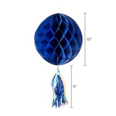 Dark Blue Honeycomb Hanging Decoration Party Decor Easy Assembly Tassel New