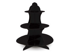 Cupcake Stand Black Set of 2 Dessert Display Holder for Party Halloween Decor