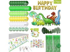 176pcs Dinosaur Birthday Party Décor Extra Large