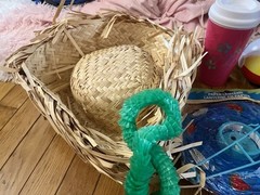 Misc. Items For Hawaiian/Luau Party/Pool, 16 Pcs, Straw Hat, Cups, Lei, Lanterns