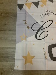 Graduation Party Supplies Congrats Grad 3×5 Party Banner Decor Black & Gold
