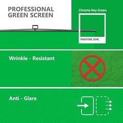【Wider Style】 RAUBAY 78.7 x 82.7in Large Collapsible Green Screen