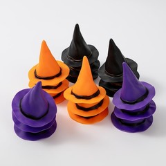 12Pcs Plastic Witch Hats Mini Halloween Witch Hats Wizard Hat for DIY Crafts …