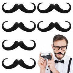 6 Pcs Self-Adhesive Fake Mustaches, Novelty Realistic Fake Moustache for Hall…