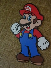7 PIECE SUPER MARIO CARDBOARD CUT OUTS FOR PARTIES OR BEDROOM WALL ART