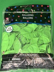 BALLONS (272 Total) Amscan 3 Colors Latex 12″ Kiwi 72/ Pack, Pink And Blue 9”
