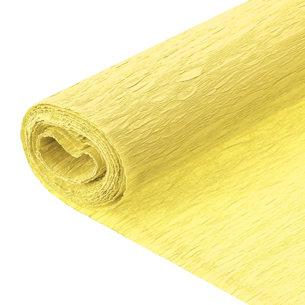 2Pcs Crepe Paper 7.9ft Long 20″ Wide Pale Yellow Crepe Paper Roll