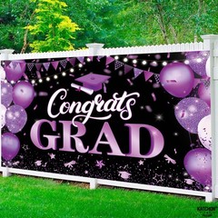 XtraLarge Congrats Grad Banner – 72×44 Inch, Congratulations Banner | Class of..