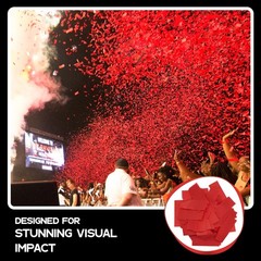 Ultimate Confetti Red Biodegradable Confetti – Rectangular Fluttering Tissue