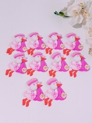10 Pc Baby Shower Pink Stork Foam Decoration Favor Recuerdos Nina Decoracion 4″