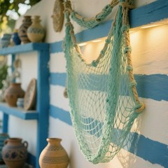 2 Pack Fish Net Decorations for Party, Natural Cotton Hawaiian Party Fishing …