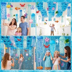 Under the Sea Decorations, Ocean Ceiling Hanging Kit with Jellyfish Decor NEW