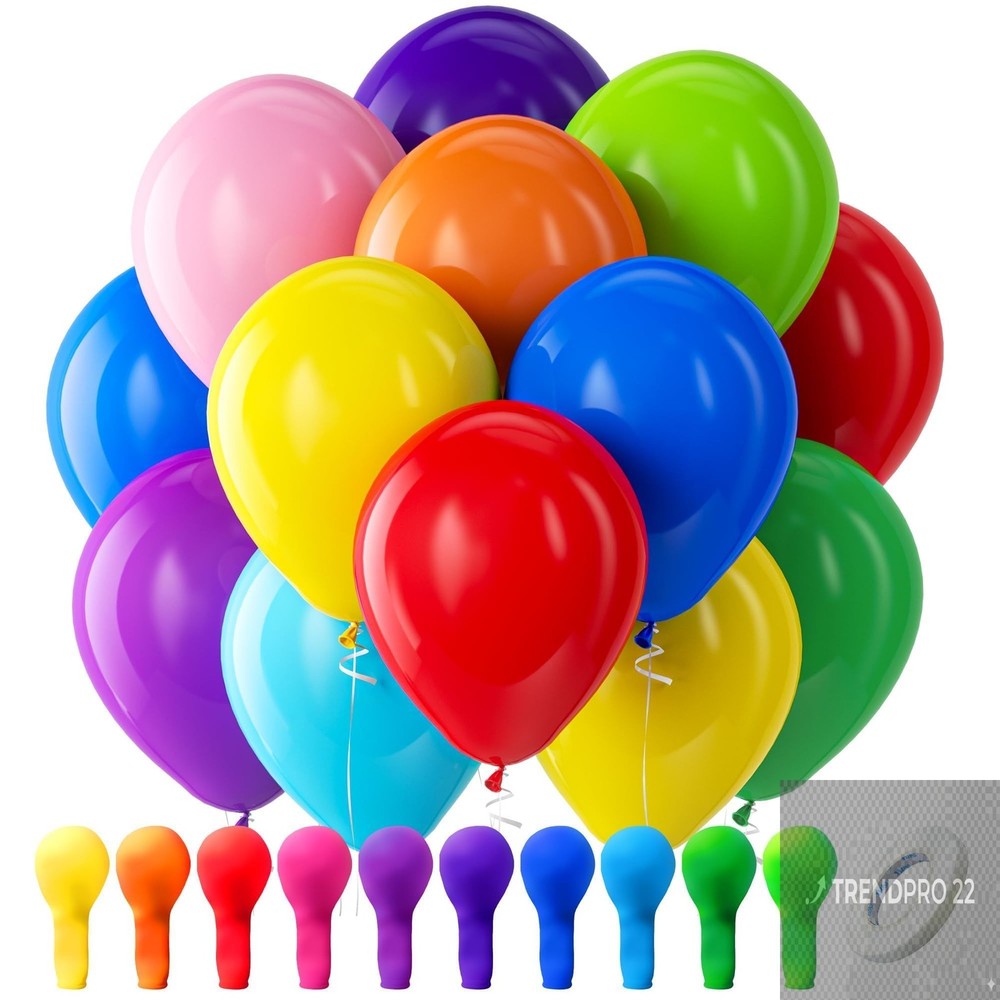 Rainbow Balloons 100 Pack – 12″ Bright Latex Balloons for Party Decorations