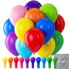 Rainbow Balloons 100 Pack – 12″ Bright Latex Balloons for Party Decorations