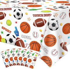 6 Pack Sports Tablecloth Sports Party Decorations Sport Theme Birthday Table Clo
