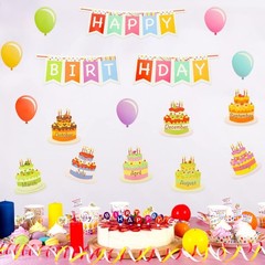 Happy Birthday Bulletin Board Set, 20 Pcs, Decorations for Birthday