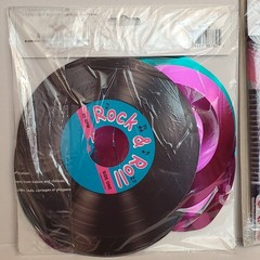 Beistle 1950’s Style Rock & Roll Party Juke Box Door Cover & Hanging Records