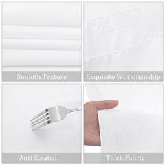 Fivenl 8 Pack White Tablecloth 70 x 120 Inch, Premium Rectangle Table Clothes…