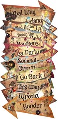 Lightweight Vintage-Style Directional Signs – Pack of 12 for Kids’ Parties
