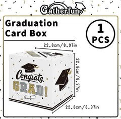 Elegant 2026 Graduation Box – Chic Gold Stamped Card Collection for Parties