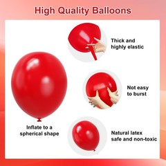 Red White and Blue Balloons Arch,129Pcs Red and Blue Latex Balloons Different…