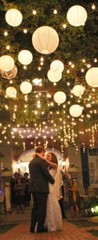 18″ White Round Paper Lantern, Crisscross Ribbing, Hanging Decoration