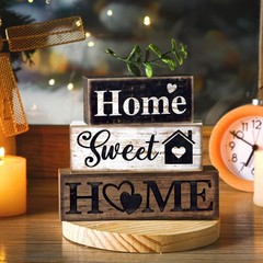 4 Pcs Farmhouse Wooden Tabletop Decor Farmhouse Tiered Tray Decor Rustic Euca…