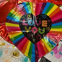 Valentine’s Day Balloons 16 Pack Foil Love Heart Cute Bouquet Fun Gift New