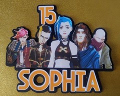 Personalised Arcane Cake Topper. Name And Age Birthday Decorations