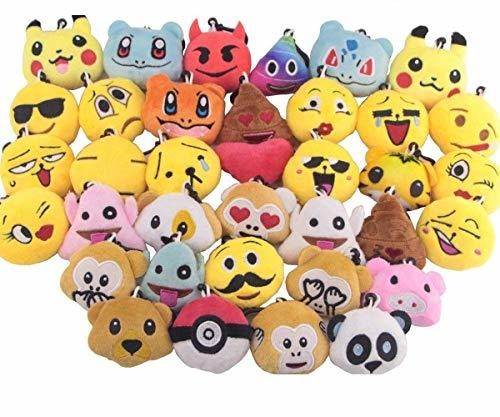 Swity Home 36 Pack Mini Emoji Plush Toy Emoticon Decorations For Party 36 PCS