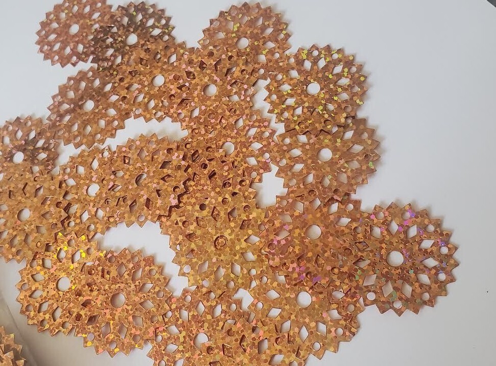 CraftbudyUS 100pcs x29mm Rust Circle Design for Table Confetti/Craft