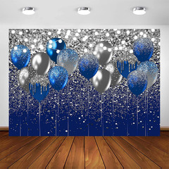 Avezano Royal Blue Glitter Backdrop for Birthday Wedding Prom Graduation Photogr