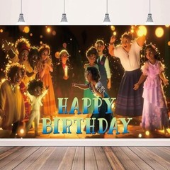 Encanto Birthday Background, 5 x 3 ft Encanto Tapestry Happy Birthday Encanto