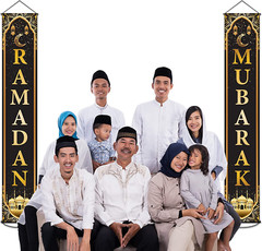 Ramadan Mubarak Banner Muslim Eid Mubarak Door Sign Hanging Banners Decoration S