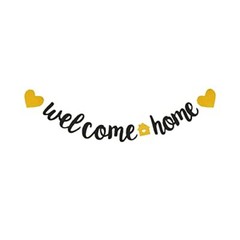 Welcome Home Glitter Banner Hanging Decoration Welcome Sign Home Decor