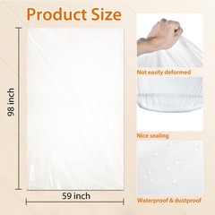 6 Pack 98 x 59 Inches Large Balloon Storage Bags for Transport, Reusable Extr…