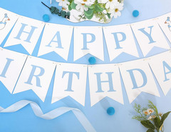 One Silly Goose Happy Birthday Banner – Blue One Silly Goose 1St Birthday Decora