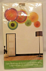 6-Pack Spiral Hanging Paper Fans Party Event Decorations