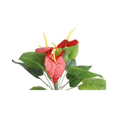Artificial for Red Hot Poker Plant with Green Leaves for Table Centerpiece