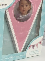 1st Birthday Decorations Girl Pink White Banner Cupcake Wrappers Bags Dangling..