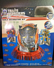Transformers 3 Table Centerpieces + 20 Confetti Pieces Party Decor New 2011