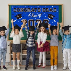 Graduation Party Decorations 2026 Plastic Backdrop – 65″ x 32.7″ Congrats Gra…