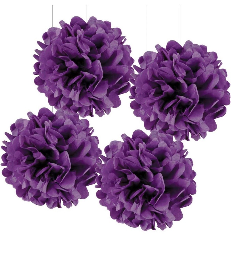 8 PK 14in Tissue Paper Pom Poms Ball Lanterns Wedding Birthday Photo Shoot Craft