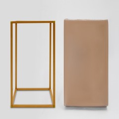 20Pcs Gold Rectangular Metal Wedding Flower Stand, Floral Centerpiece Holder