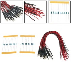 20pcs Pre Wired 3mm Warm White Led Lamp Light Set 12V ~ 18V for Train Layout