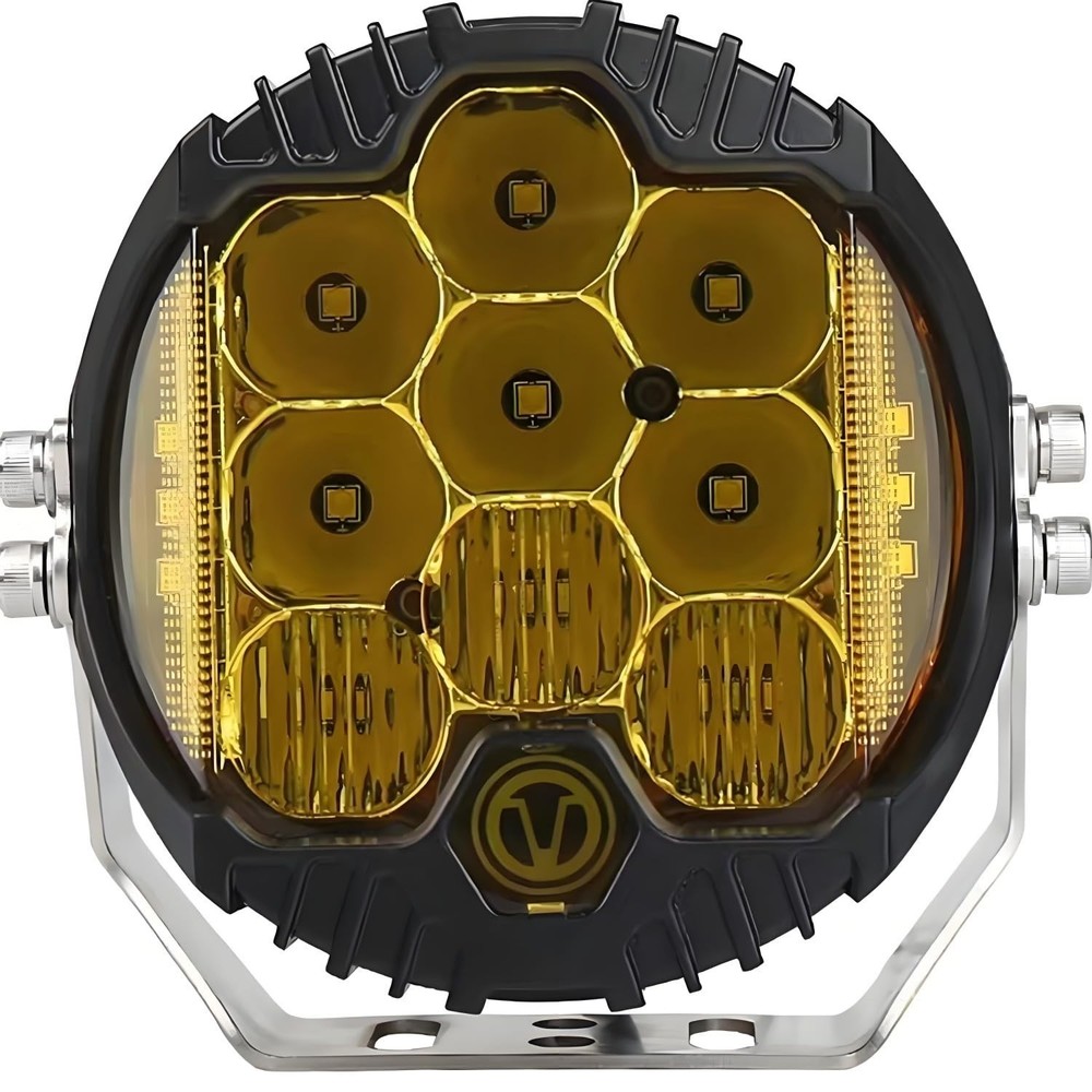 7 Inch 90W Amber Yellow LED Driving Light Compatible with Wrangler Off Road V…