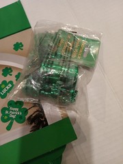 St Patrick’s Day Party Set 6-ft Banner 30 Piece Of Shamrocks Necklace With Drink