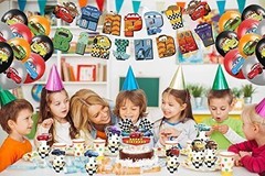 Lightning McQueen Race Car Theme Birthday Party Supplies Kits,for Kids Birthday