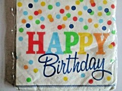 Rainbow Polka Dots – Happy Birthday Pack – Loot Bags + Napkin + Balloons